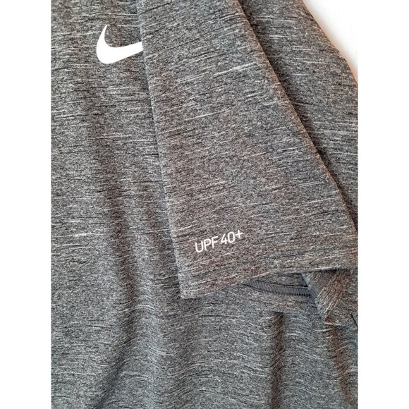 Nike Essential Men's Short-Sleeve Hydroguard Swim Dri-FIT Shirt – Gray Heather, - Picture 10 of 10